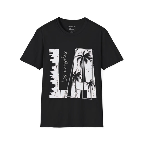 LA Vibes Unisex Softstyle T-Shirt - Perfect for Summer, Beach Trips, Casual Wear, Gift for Travelers, LA Lovers
