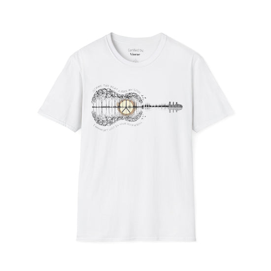 Musical Vibes Unisex Softstyle T-Shirt, Guitar Art Tee, Music Lover Gift, Casual Wear, Festival Attire, Summer Outfit