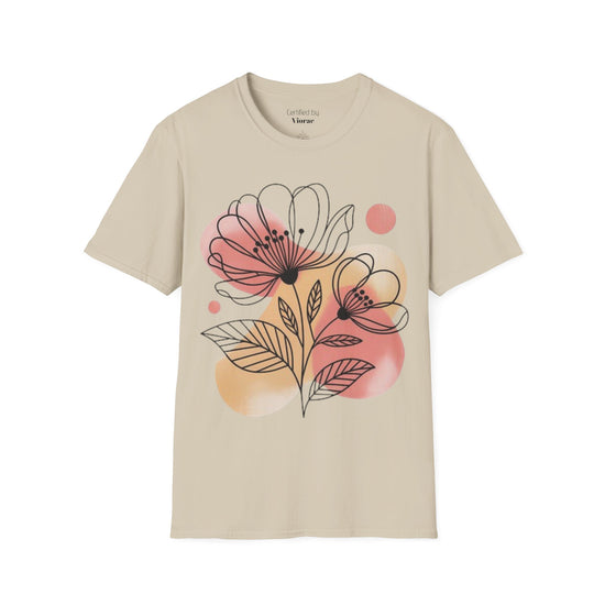Floral Unisex T-Shirt | Softstyle Tee with Flower Design, Casual Wear, Spring Outfit, Gift for Her, Eco-Friendly Fashion